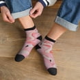 thumbnail image 3 of Fuzoiu Flamingos Print Adult Socks, Crew Moisture-wicking Socks, Unisex Cushion Crew Socks,Casual Sports Ankle Socks, 3 of 7