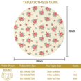 thumbnail image 3 of Pioneer Flower Floral Print Pattern Round Tablecloth 60 X 60 Inch, Wrinkle Resistant Wipeable Table Cloth for Kitchen Dining Picnic Patio Party, 3 of 6
