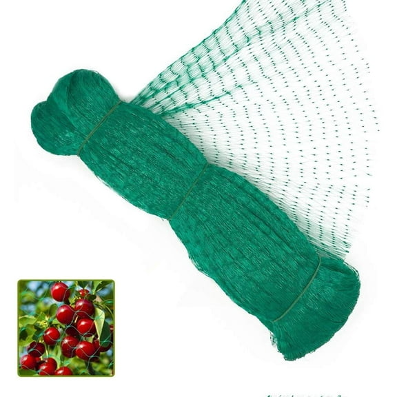 Happon Bird Netting Anti-Bird Netting Trellis Netting for Garden Protect Vegetable Plants and Fruit Trees, Plastic Trellis Netting for Birds, Squirrels & Other Animals(13.2 Feet x 19.68 Feet, Green)