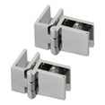 thumbnail image 1 of 2 Pcs Silver Bathroom Shower Glass Door Hinges Cabinet Hardware Clamp Hinge Set, 1 of 8