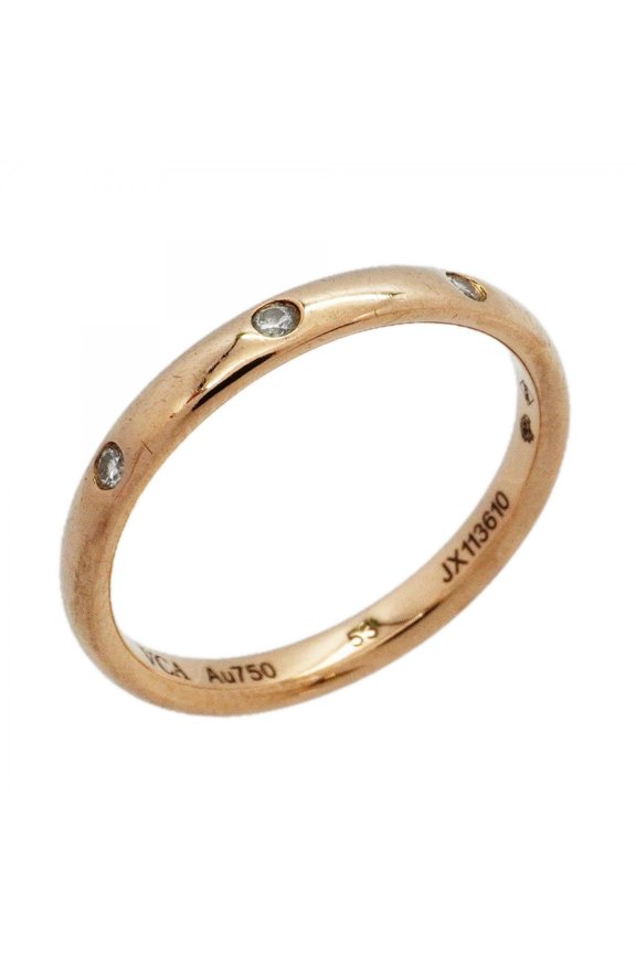 Pre-Owned Van Cleef & Arpels Tendremont Etoile Ring, 3PD, 18KPG Pink Gold with Diamonds, #53,...