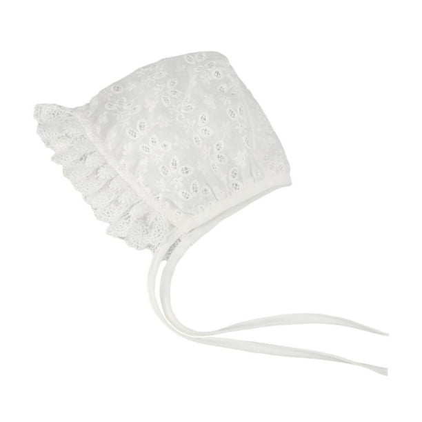 Gorro de encaje para Baby Shower, gorro de bautizo para niñas, accesorios para fotos infantiles Estilo A
