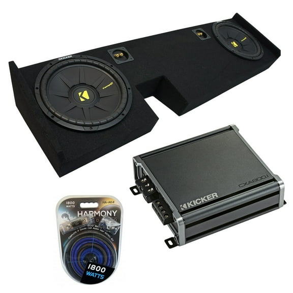 09-14 Ford F-150 Super Cab Truck Kicker CompC CWCS10 Dual 10 Sub Box CXA8001 Amp