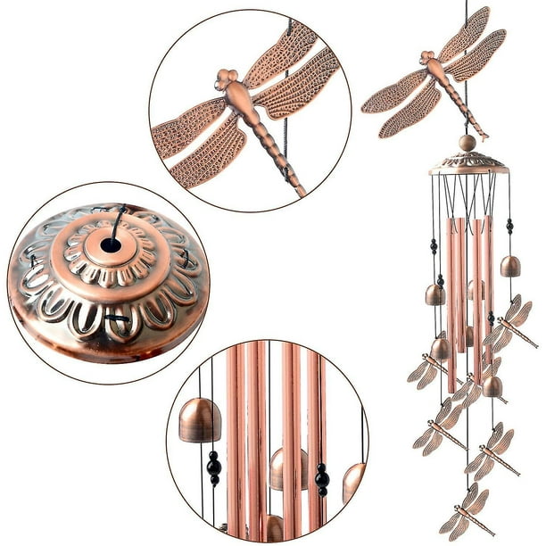 Copper Dragonfly Wind Chime, Dragonfly Gifts, Garden Decor, Garden Gifts,  Wind Chime Outdoor, Yard Decor