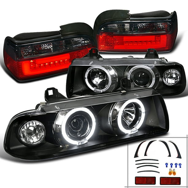 Spec D Tuning For 1992 1998 Bmw E36 2dr Coupe Black Halo Projector