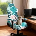 thumbnail image 3 of Xoenoiee Tropical Palm Leaves Pattern Gaming Chair Cover, 4pc/Set Office Chair Cover Stretchable with Armrest/Back Covers/Chair Seat Cover, Gamer Chair Cover Computer Video Game Office Chair Cover, 3 of 7