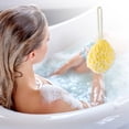 thumbnail image 4 of Unique Bargains 1 Pc Bath Shower Loofah Sponge Body Scrubber for Bathroom 3.93"x3.54" Yellow, 4 of 5