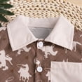 thumbnail image 5 of Western Baby Boy Outfit Long Sleeve Cowboy Dress Shirt Bubble Romper Button Bodysuit Oneise Clothes Kaprioy, 5 of 6