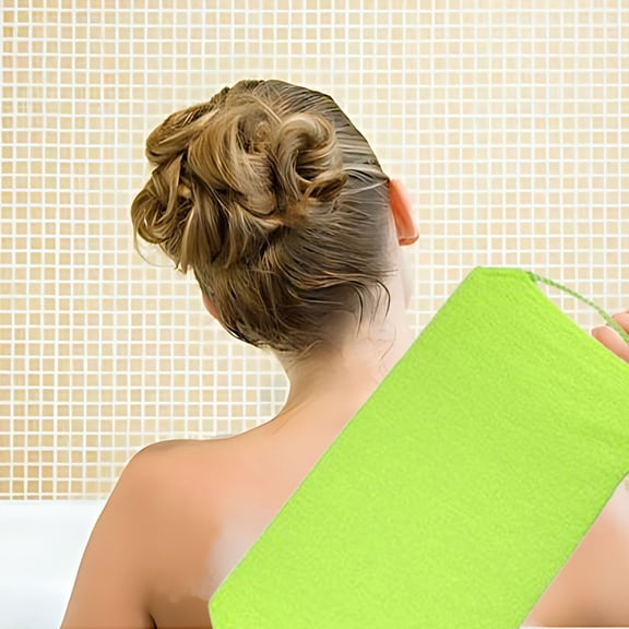 Xihbxyly Toalla Exfoliante para La Espalda, Correa de Baño Elástica, Asas Ergonómicas para Facilitar La Limpieza de Espalda y Cuello, Exfoliante de Pies, Exfoliación Corporal Revitalizante, Rutina de