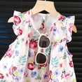 thumbnail image 5 of Quealent Toddler Girls Dress Cartoon Casual Dresses Flutter Sleeve Outfits 2-8Y (Pink, 5-6 Years), 5 of 6