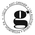 thumbnail image 2 of Personalized Round Self-Inking Rubber Stamp - Greiner Monogram, 2 of 2