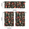thumbnail image 6 of Kitchen Curtains 36 Inch Short - 3 Panel Set, Rod Pocket Window Curtain with Boho Vintage Mushroom Print, 100% Polyester for Farmhouse, Cafe, Kitchen, Bedroom, Easy Wash, 6 of 6