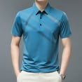 thumbnail image 2 of Men's Ice Lapel Breathable Diagonal Striped T-shirt, 2 of 6