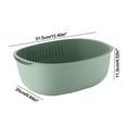 thumbnail image 3 of Scandinavian Double Dishwashing Basket Plastic Draining Sieve Basin Kitchen Fruit Storage Basket Storage Fruit And Vegetable Basket Sets, 3 of 6