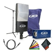 Cloud Microphones 44-A Ribbon Microphone + Cloud Microphones Cloudlifter CL-1 Mic Activator + XLR Male to XLR Female Cable + Tripod Boom Adjustable Floor Stand -Black + More