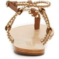 thumbnail image 4 of Schutz Veda Wood Platina Flat Sandals Thong Flat Fashion Strappy Sandals (11), 4 of 4