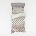 thumbnail image 1 of Ambesonne Fish Bedding Set 3 Pcs, Marine Cartoon Animal, Twin XL, White Blue Grey Orange, 1 of 3