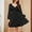 Black, variant on Fancyglim Women's Twist Front Dress Square Neck Long Sleeve Smocked Back A-Line Party Dresses Orange M