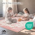 thumbnail image 4 of ODIKA 5'x7' Machine Washable Non-Slip Area Rug, Vintage Rose Trail Floral High Traffic Rug, Pink, 209971, 4 of 7