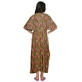 thumbnail image 3 of Moomaya Robe Longue Maxi de Maternité Imprimée pour Femmes, Kaftan Boutonné en Coton, 3 of 5