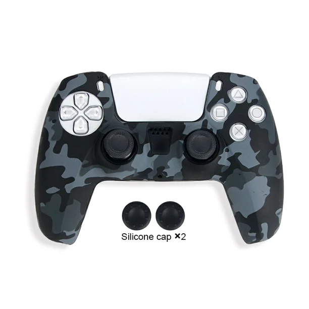 DATA FROG Camo Funda de piel protectora para SONY Playstation 5 Funda de silicona para PS5 Controlador Accesorios