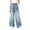 Sky Blue, variant on Edvintorg High Waisted Jeans for Girls Streetwear Baggy Casual Wide Leg Denim Pants with Pockets School Kids Clothes Girls 2-13