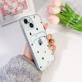 thumbnail image 5 of Compatible for iPhone 14 Plus Case Clear with Card Holder, Cute Heart Pattern Love Design for Women Girl, Protective Soft TPU Shock-Absorbing Wallet Case for iPhone 14 Plus-Black Heart, 5 of 13
