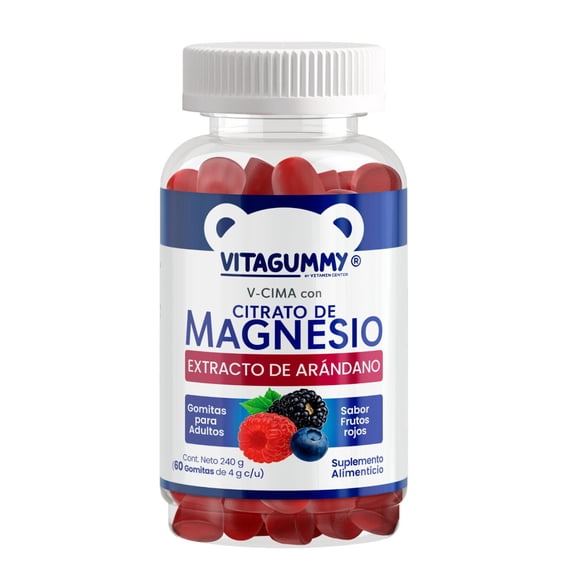Citrato de Magnesio 60 gomitas Frutos Rojos Vitagummy