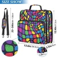 thumbnail image 2 of FORMRS Zipper Binder with Shoulder Strap 2-inch Ring 500 Sheet Capacity File Bag, Colorful Psychedelic, 2 of 5