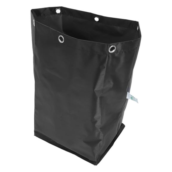Hemobllo Housekeeping Cart Bag Canvas Black for Janitorial Work 1Set