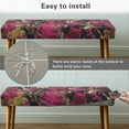 thumbnail image 5 of Yuyamidu Pink Stretch Dining Bench Cover Camo Branch Removable Bench Slipcover with Elastic Edge Easy to Install Rectangle Seat Protector Gift for Holiday, 5 of 8