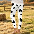 thumbnail image 6 of LUGOGNE Toddler Girls Leggings Cow Print Full Length Yoga Pants Comfortable Soft Stretchy School Daily Play Bottoms, 6 of 9
