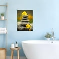 thumbnail image 2 of Zen Canvas Wall Art Zen Stone Painting Prints Spa Meditation Painting Artwork for Spa Yoga Room Bathroom Wall Decor Frame (12.00" x 18.00", Zen 1), 2 of 6