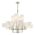 thumbnail image 2 of Livex Lighting Rubix 12 Light Foyer Chandelier in Brushed Nickel, 2 of 11