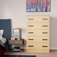 thumbnail image 2 of Woodpeckers Furniture and Mattress Cindy 5 Drawer Chest Wooden Dresser with Lock (Beech), 2 of 2