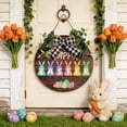 thumbnail image 4 of YingYouFu Easter Door Hanger, Wooden Welcome Sign with Green Plants, Handcrafted Farmhouse Wall Decoration for Front Door, Indoor Outdoor Festival Home Decor, Multicolor, 4 of 6