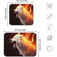 thumbnail image 3 of Wolf Fire Print Dish Drying Mat for Kitchen Counter, Ultra Absorbent Reversible Microfiber Dishes Drying Rack Pad Heat-resistant Mats 16x18in, 3 of 7