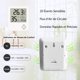 thumbnail image 4 of Mini termómetro higrómetro digital de alta precisión para interiores con soporte plegable y reloj despertador para indicador de nivel de comodidad en el hogar, oficina, cocina, jardín, etc. Blanco, 4 of 6
