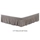 thumbnail image 3 of Faldón de cama plisado elástico antideslizante | Falda de cama de poliéster estilo hotel con dobladillo de pompón | Se adapta a un colchón de espuma viscoelástica de resorte de 39x75 pulgadas, 3 of 6