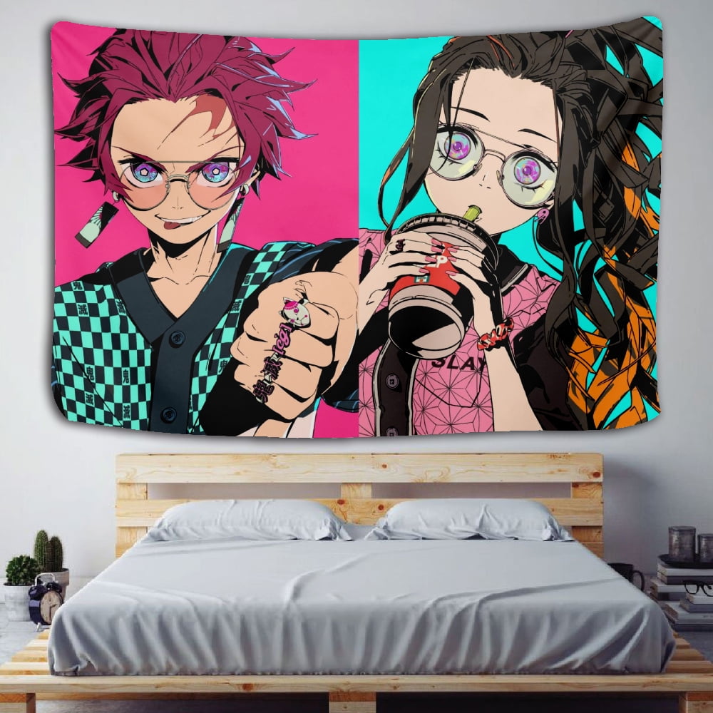 Demon Slayer Anime-Tapestry-Posters Art Tapestry Wall Hanging ...