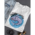 thumbnail image 3 of Shark Attack Print Shaped T-Shirt Women -Image by Shutterstock, Female x-Large, 3 of 4