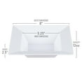 thumbnail image 2 of Smarty 12 oz. White Square Disposable Plastic Soup Bowls 120ct, 2 of 6