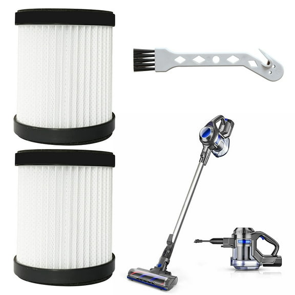 2 Pcs HEPA Filter Replacement   Cleaning Brush for MOOSOO XL-618A Cordless Vacuum, 10Kpa Suction High-Density Hepa (Upgrade Version)