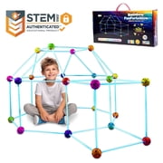 Power Your Fun Forts Construction 90 Pieces Set, Glow in The Dark Summer Building Set with Stickers, Kids Toy for 4 Years