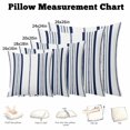 thumbnail image 5 of Throw Pillow Covers, Navy Blue Vertical Stripes 24x24 Pillow Covers for Couch/Sofa/Bed, Geometric Farmhouse Striped Decorative Square Linen Cushion Pillowcase for Home Decor, 5 of 9