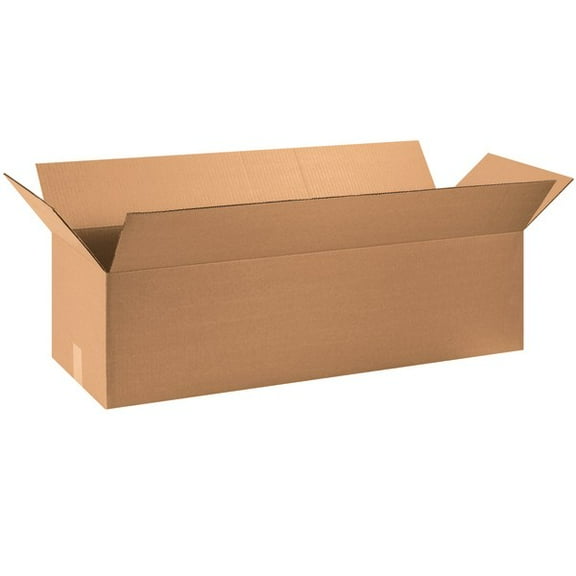 Box Partners Long Corrugated Boxes 36" x 12" x 10" Kraft 15/Bundle 361210
