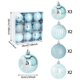 thumbnail image 3 of Bolas De Plástico 18 bolas navideñas de plástico electrochapado con forma especial, adornos en caja de regalo para decoración del árbol, 5 cm, azul claro Rkxzt, 3 of 9