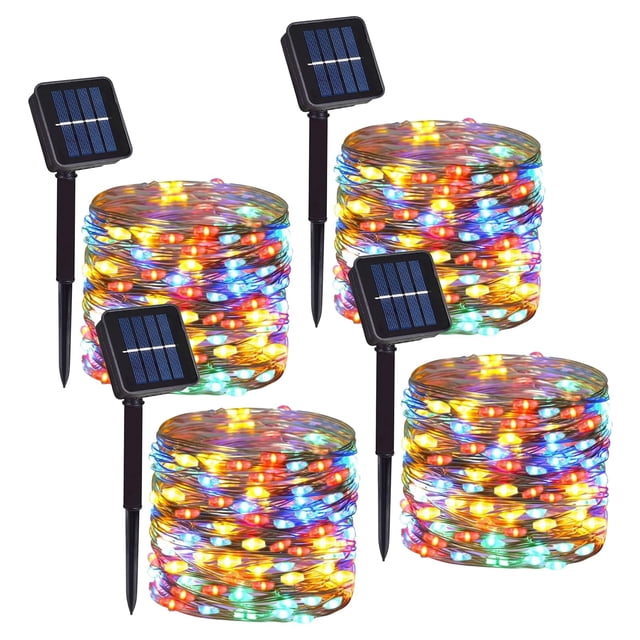 Cadena de luces LED DAYLIGHTIR 400 con energía solar, multicolor