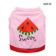 thumbnail image 5 of Billuyoard Ropa Camisa Chalecos de algodón de verano Sudaderas con capucha de letras de sandía Disfraces impresos Chaqueta elástica redonda Perros Ropa para mascotas Rosado rojo М Billuyoard PT003726-08B, 5 of 6