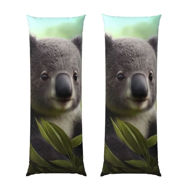 Balery Daisy Koala Funda Protectora para Almohada Corporal de Algodón Hipoalergénico con Cierre(55 x 21 pulgadas), Almohadas No Incluidas